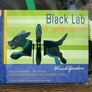 Black Lab Wind-Spinner Garden Art: NEW in Bag